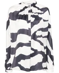 Lanvin Bluse mit grafischem Print Weiß