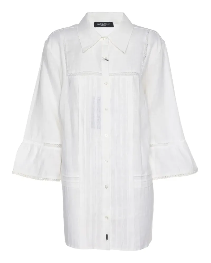 Marina Rinaldi lace-trim shirt - Weiß Weiß