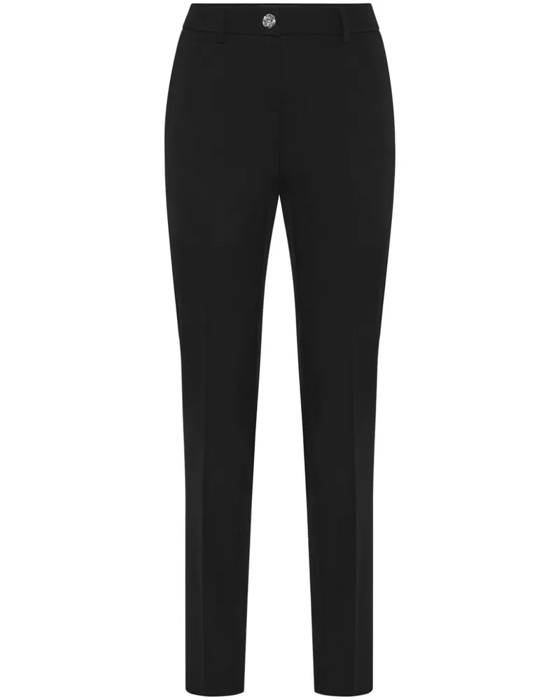 Philipp Plein Slim-Fit-Hose mit Totenkopf - Schwarz Schwarz