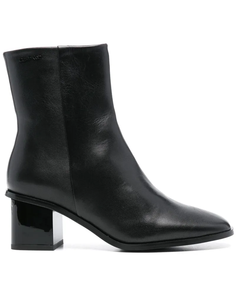 Calvin Klein Stiefeletten mit eckiger Kappe 50mm - Schwarz Schwarz
