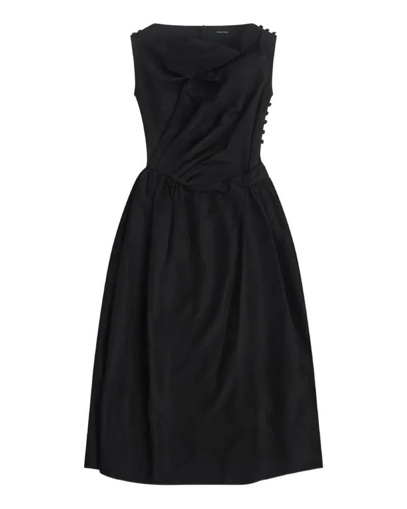 Simone Rocha draped midi dress - Schwarz Schwarz