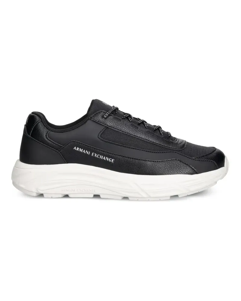 Armani Exchange Sneakers mit Logo-Print - Schwarz Schwarz