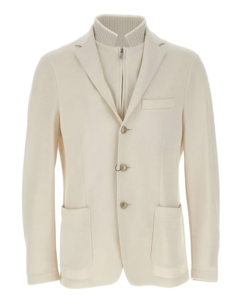 Eleventy detachable bib single-breasted blazer - Nude Nude
