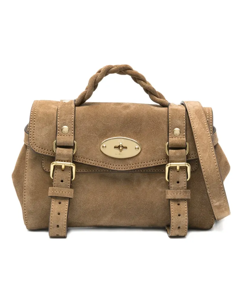 Mulberry Mini Alexa Tote Bag mit geflochtenem Henkel - Braun Braun