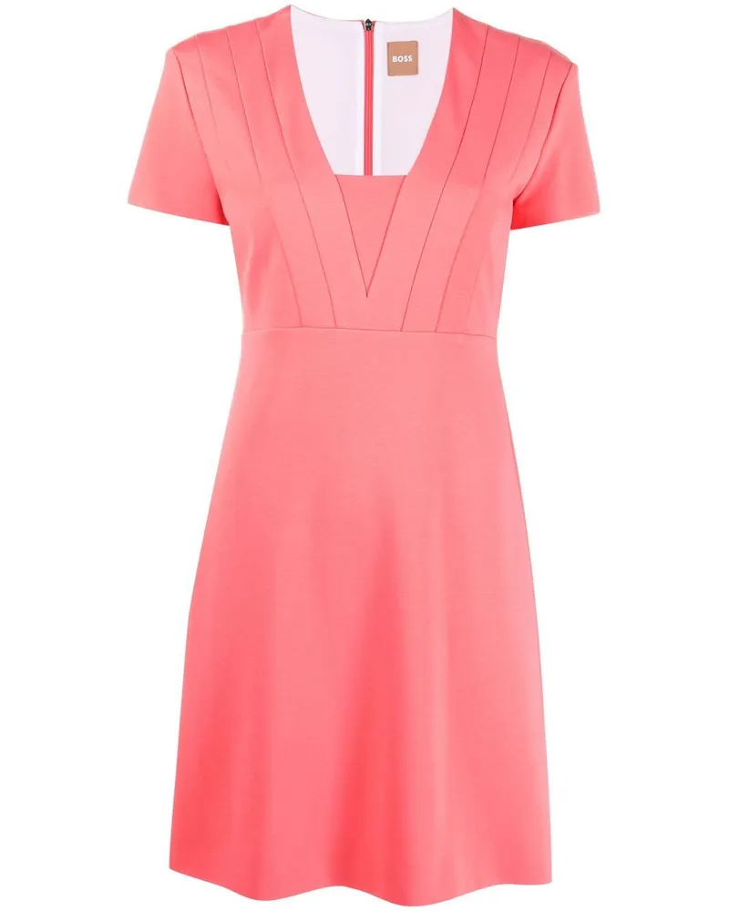 HUGO BOSS Kurzes Salmon Kleid - Rosa Rosa