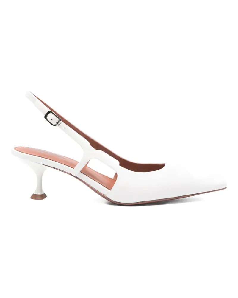 Lola Cruz Carmen cut-out slingback pumps - Weiß Weiß