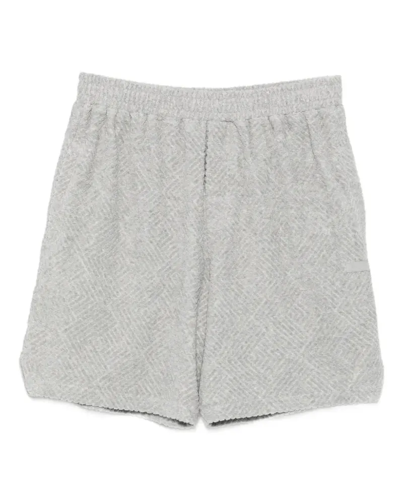 WRSTBHVR Fred V2 geometric-patterned terry-cloth shorts - Grau Grau