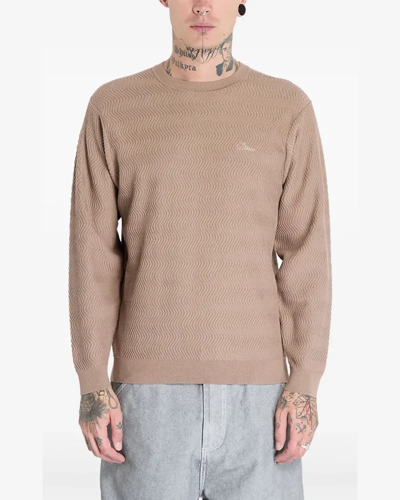 Dime Pullover mit Zopfmuster - Braun Braun