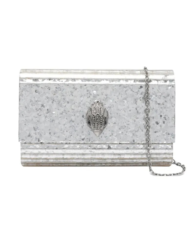 Kurt Geiger Verzierte Schultertasche mit Kettenriemen - Silber Silber
