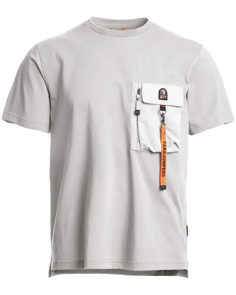Parajumpers T-Shirt mit Klappentasche - Grau Grau