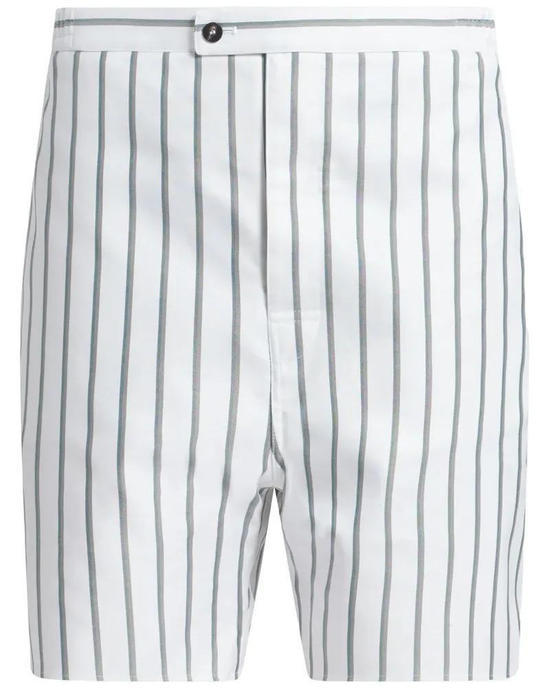 Ferragamo Gestreifte Bermudas - Weiß Weiß