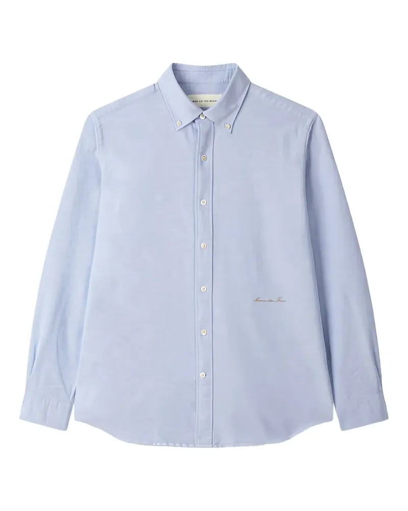 ManOnTheBoon Hemd mit Logo-Stickerei - Blau Blau