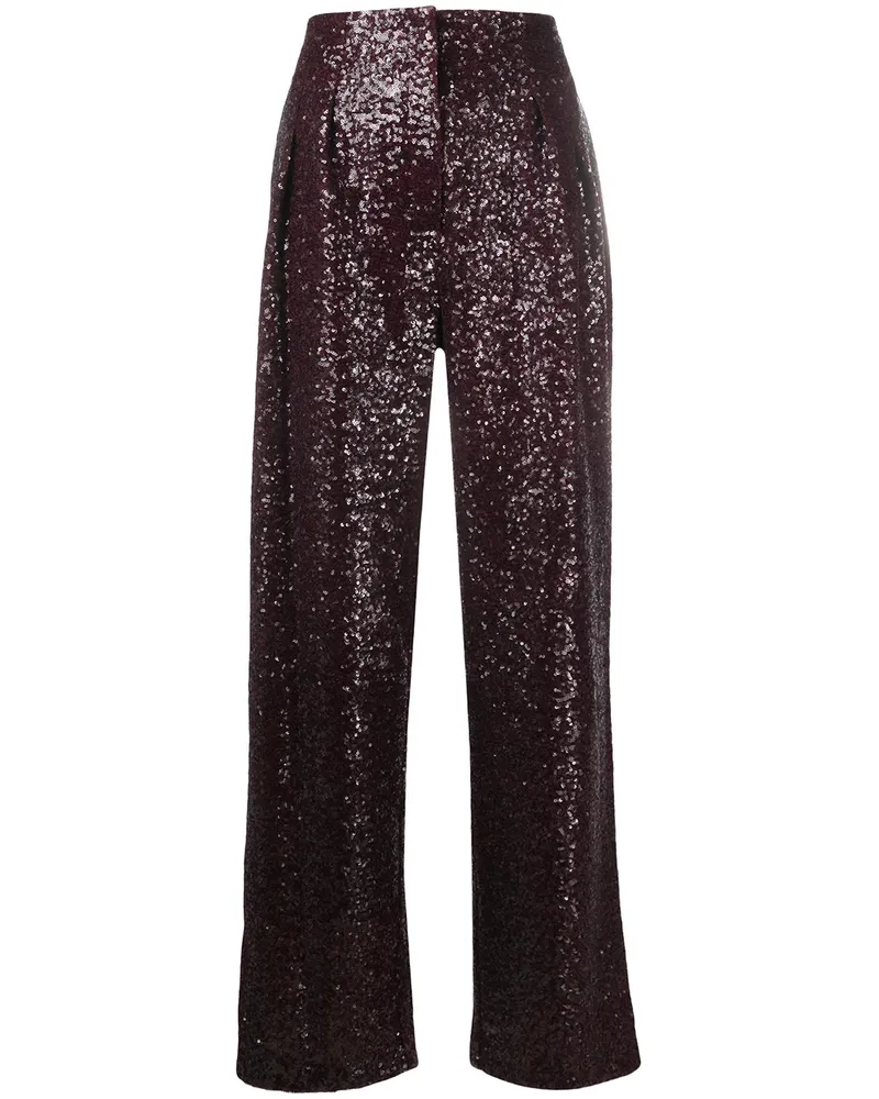 In The Mood for Love Paillettenhose mit hohem Bund - Rot Rot