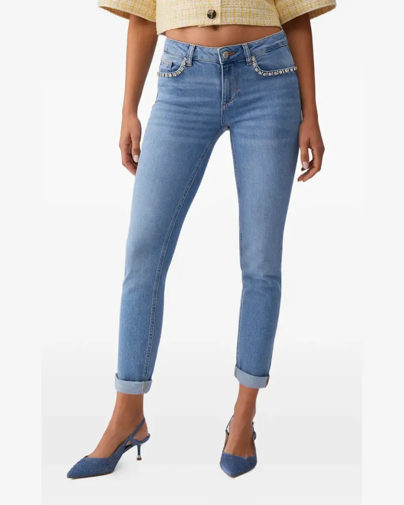 Liu Jo bejewelled skinny jeans - Blau Blau
