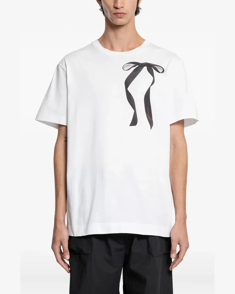 Simone Rocha Poloshirt mit Schleifen-Print - Weiß Weiß