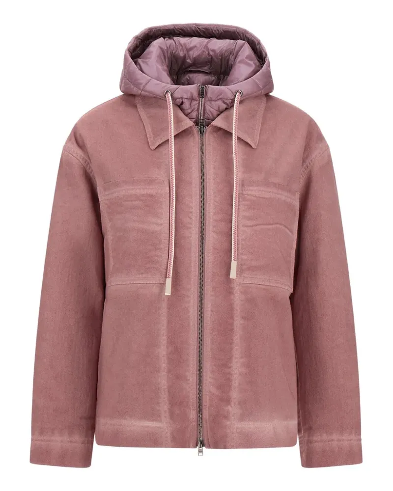 Herno Ultralight Jeansjacke mit wattiertem Detail - Rosa Rosa