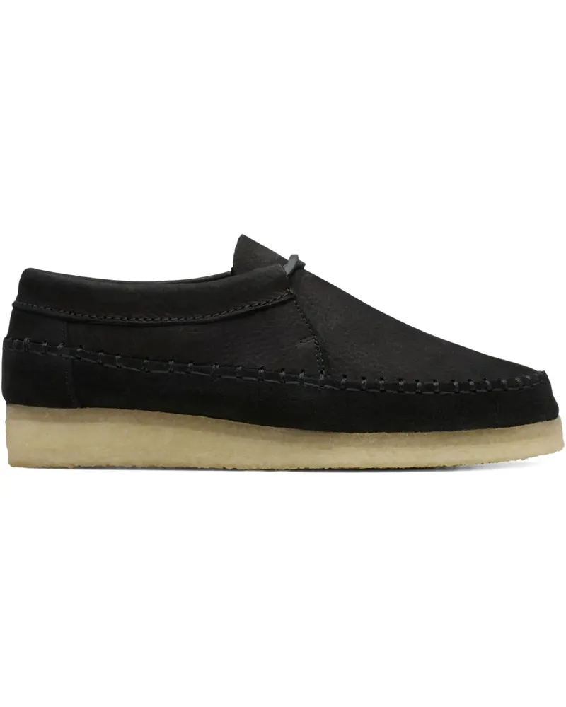 Clarks Weaver Tie "Black Suede" Derby-Schuhe - Schwarz Schwarz