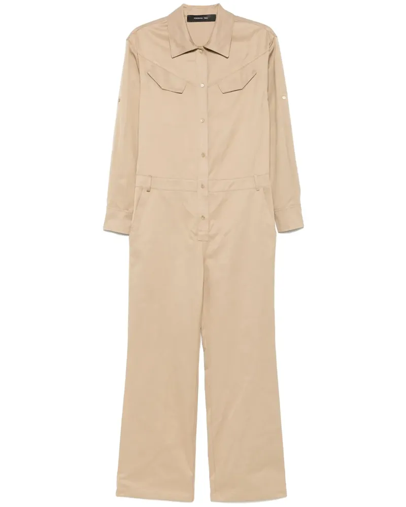 Federica Tosi Jumpsuit aus Twill - Nude Nude