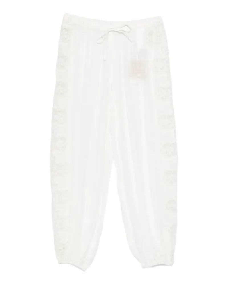 Sandro Aya Hose mit Spitzendetail - Weiß Weiß