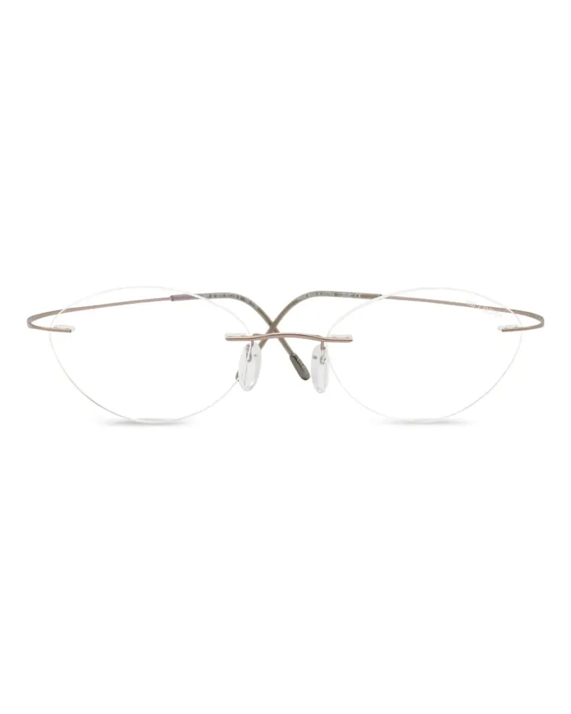 Silhouette Titan Minimal Art Stellar Brille mit ovalem Gestell - Gold Gold