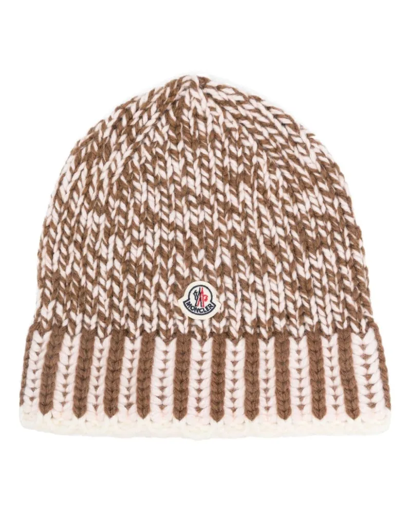 Moncler Beanie aus Wolle - Braun Braun