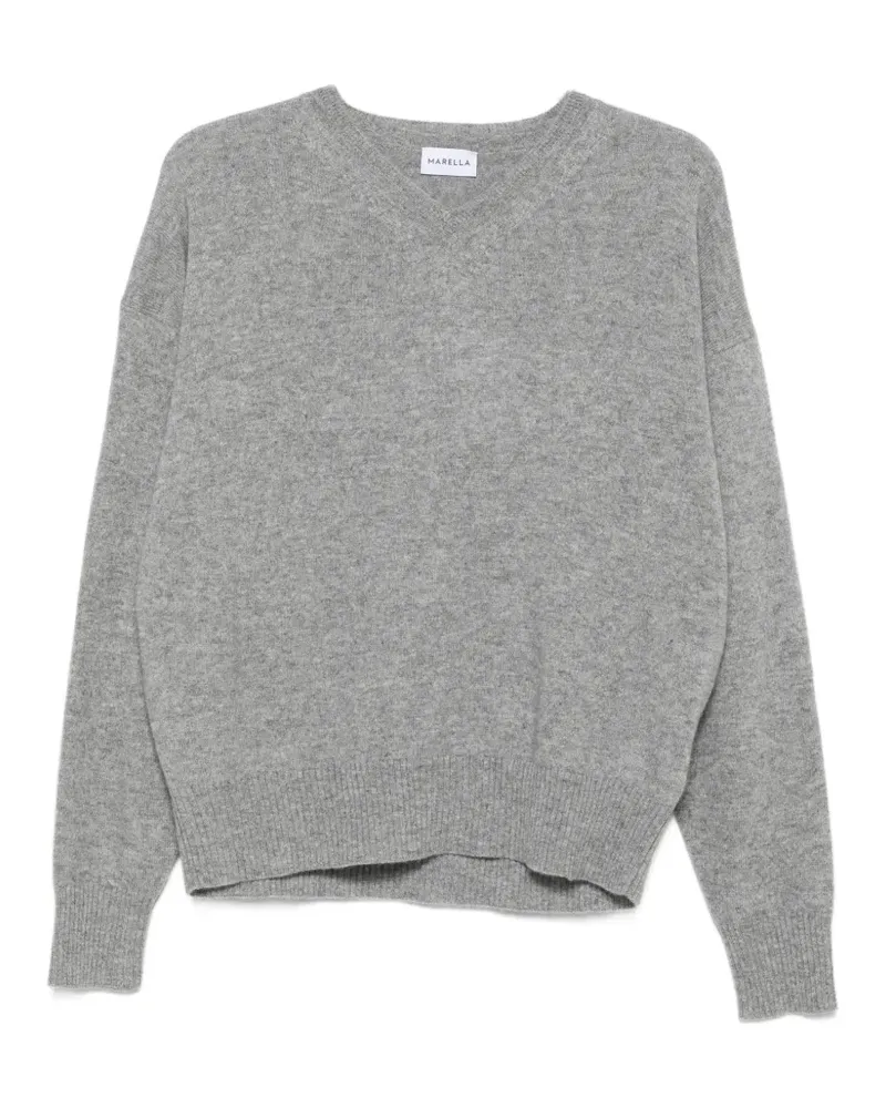 MARELLA Kaschmirpullover mit V-Ausschnitt - Grau Grau