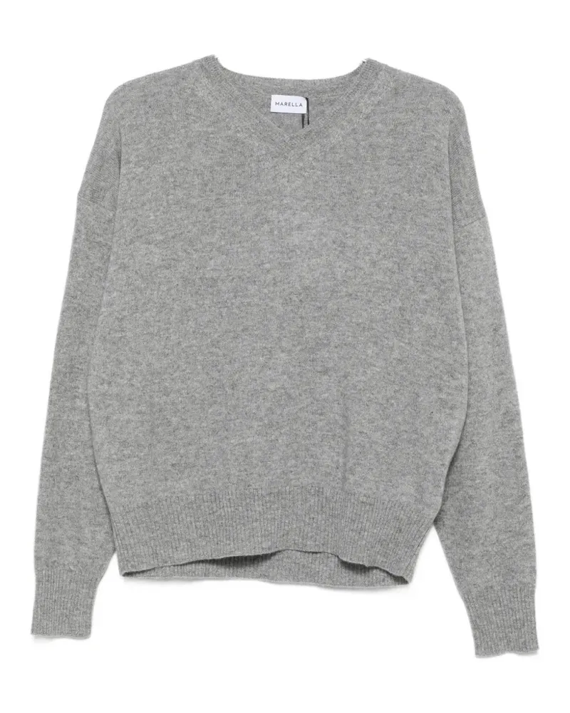 MARELLA Kaschmirpullover mit V-Ausschnitt - Grau Grau