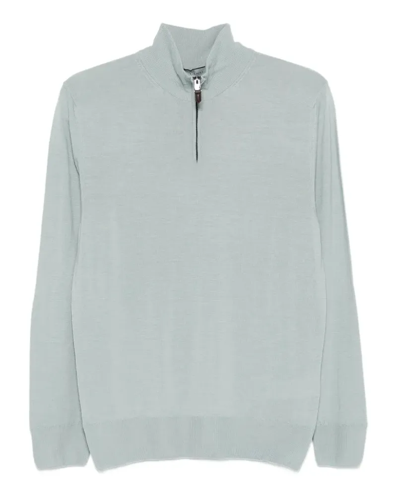 Canali Pullover mit Reißverschluss - Blau Blau
