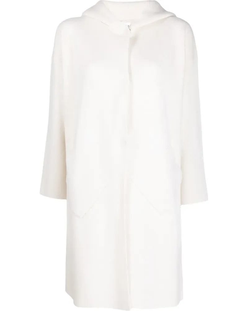 Liska Strickmantel mit Kapuze - Weiß Weiß