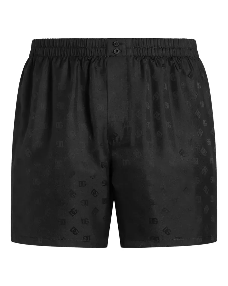 Dolce & Gabbana Boxershorts aus Seide - Schwarz Schwarz
