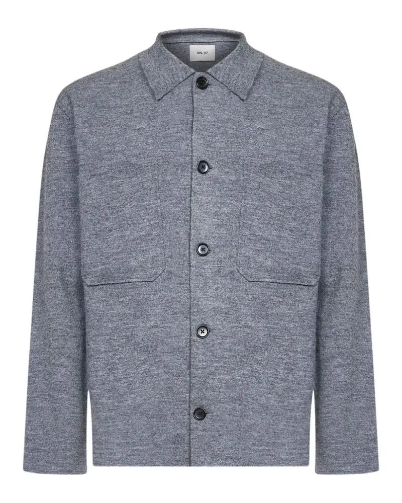 NN 07 Geknöpfter Pullover - Grau Grau