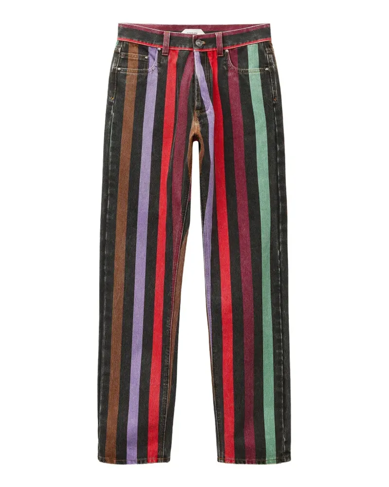 Versace Gerade Jeans mit Streifen - Blau Blau