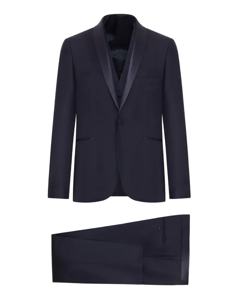 Tagliatore shawl-lapel suit (set of three) - Blau Blau