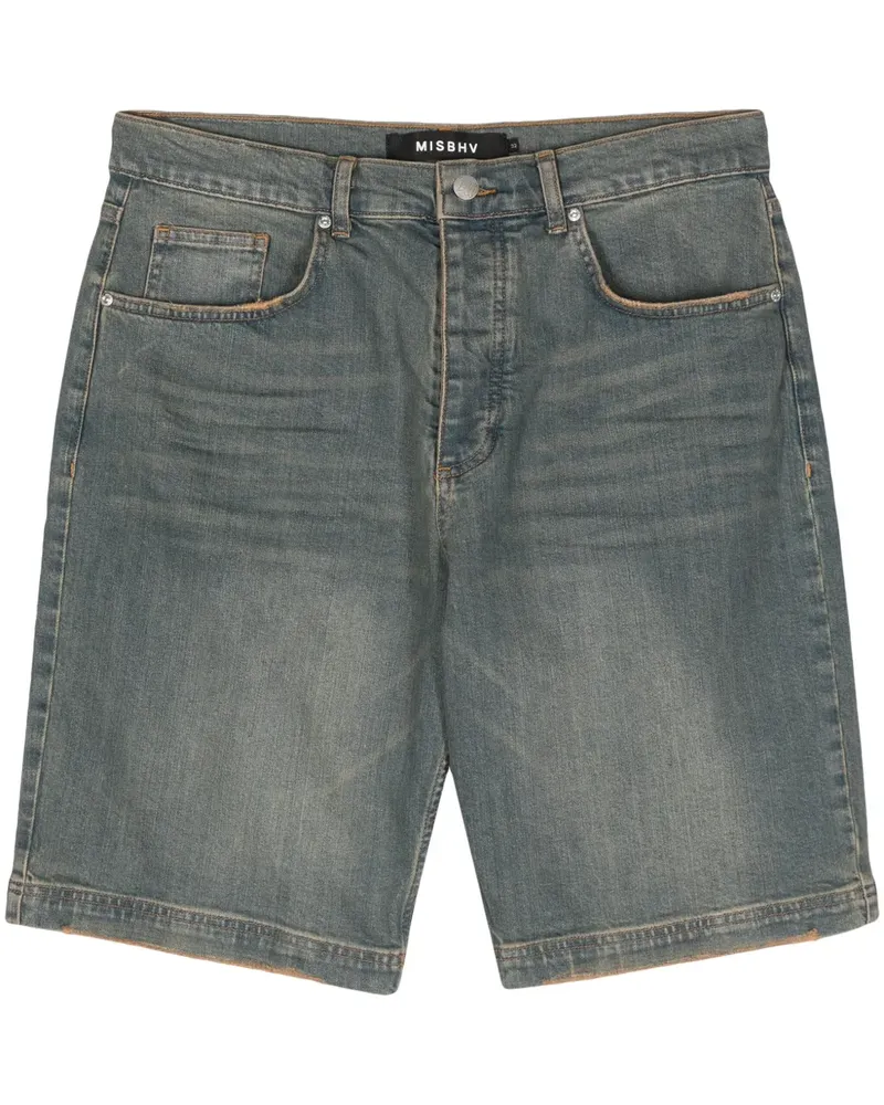 MISBHV Ausgeblichene Sunset Jeans-Shorts - Blau Blau