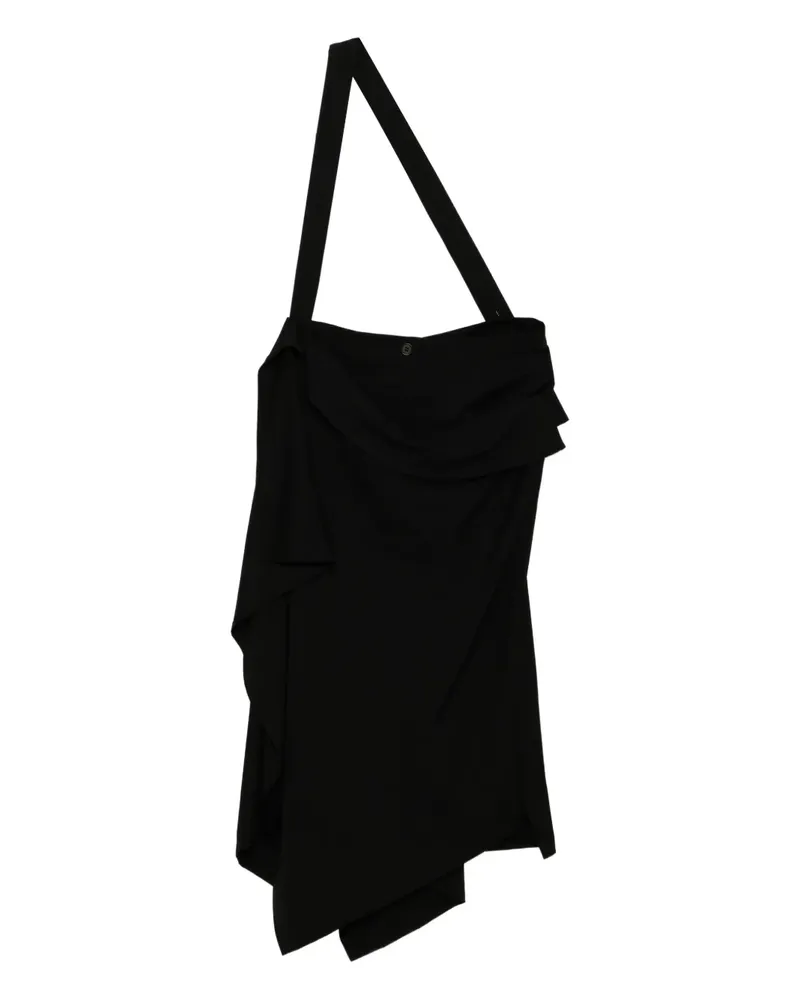 Yohji Yamamoto Drapierter Wickelrock - Schwarz Schwarz