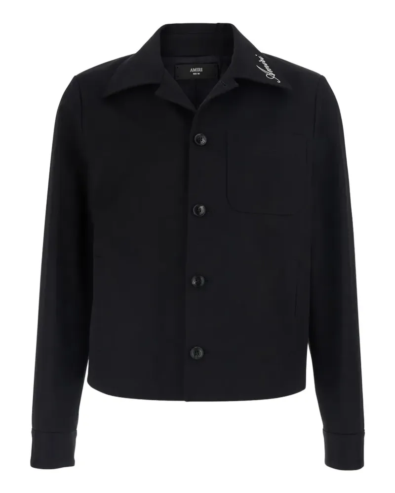 Amiri Jacke mit Logo-Stickerei - Schwarz Schwarz