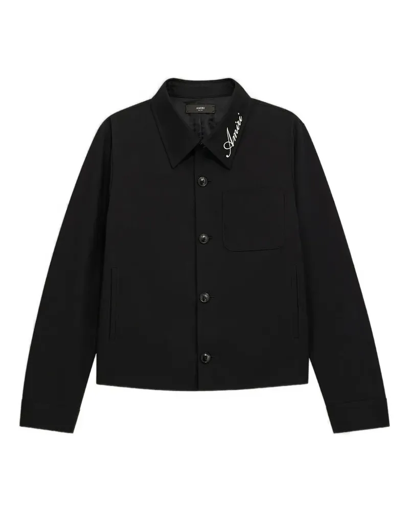 Amiri Jacke mit Logo-Stickerei - Schwarz Schwarz