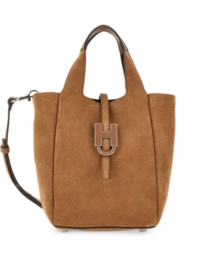 Hogan mini suede tote bag - Braun Braun