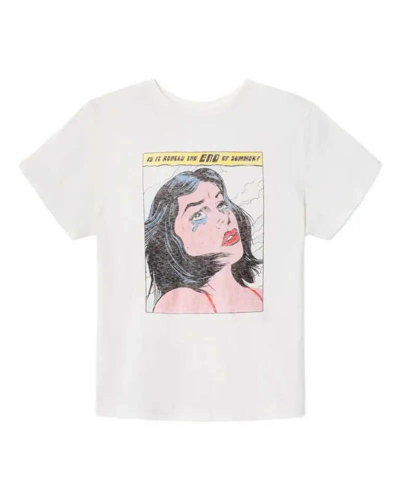 RE/DONE T-Shirt mit grafischem Print - Weiß Weiß