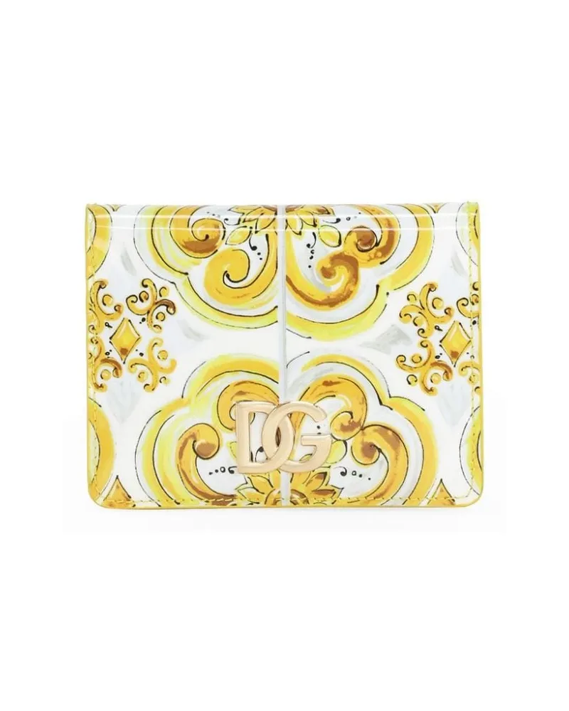 Dolce & Gabbana Portemonnaie mit Majolica-Print - Gelb Gelb