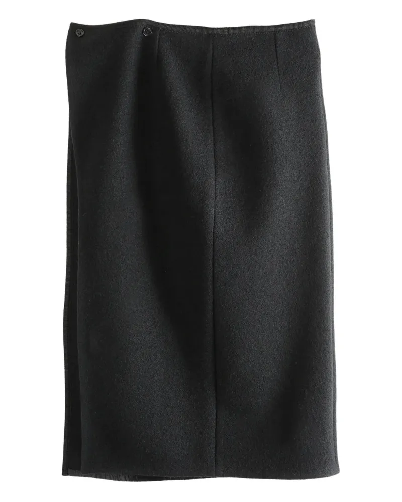 Rier wool midi skirt - Schwarz Schwarz
