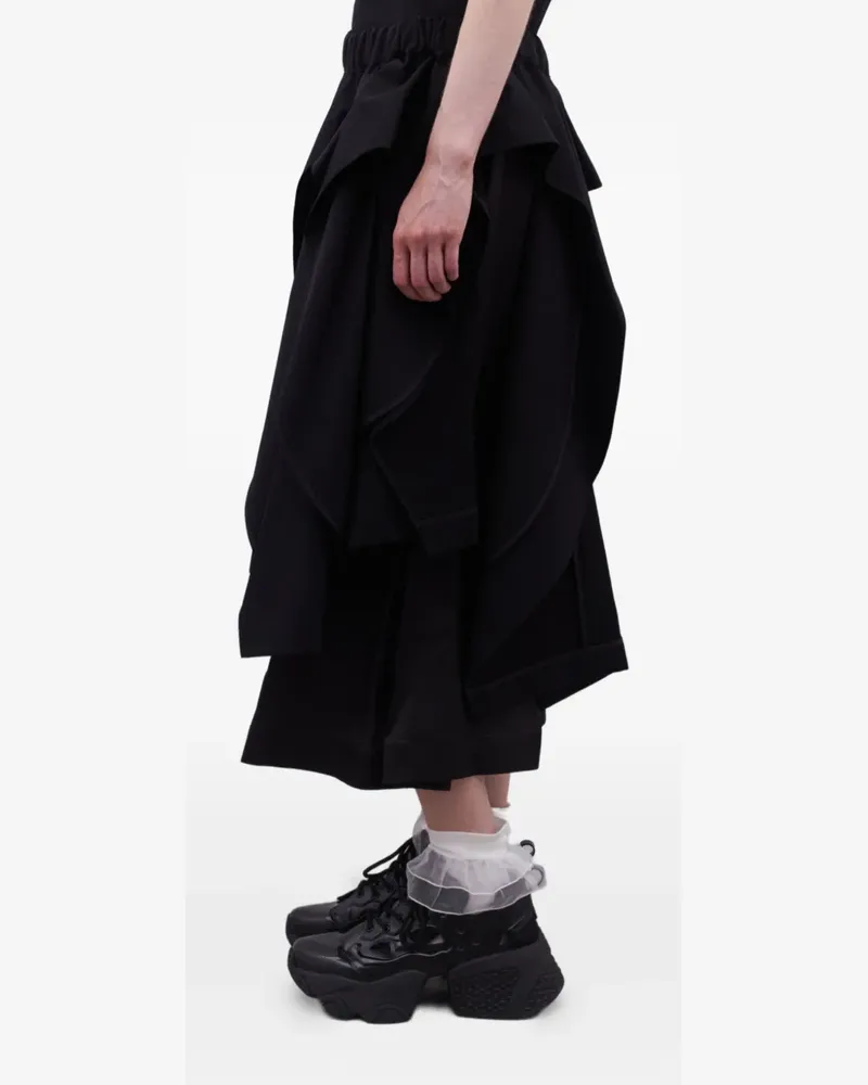 Noir Kei Ninomiya ruffled skirt - Schwarz Schwarz