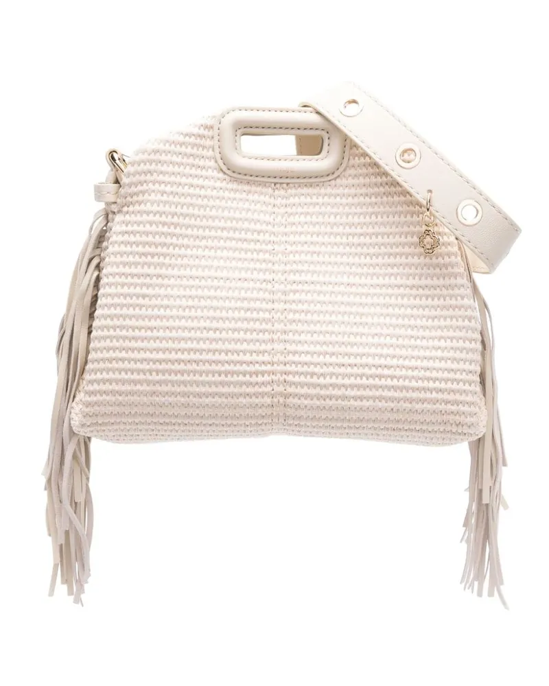 Maje Handtasche mit Fransen - Nude Nude