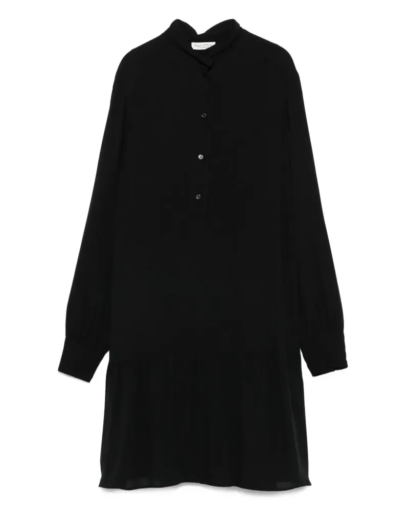 Marc O'Polo Midikleid mit Knöpfen - Schwarz Schwarz
