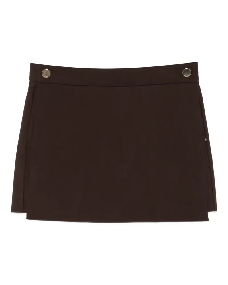 SPORTMAX Ottuso Rock mit Knopfdetail - Braun Braun
