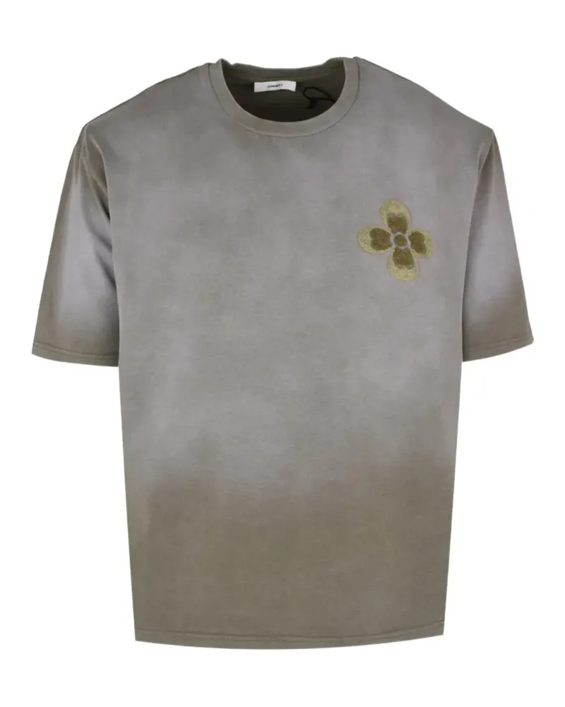 COMMAS embroidered classic T-shirt - Grau Grau