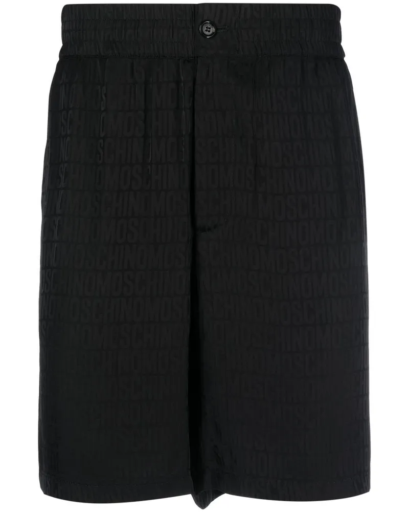 Moschino Joggingshorts mit Logo-Print - Schwarz Schwarz
