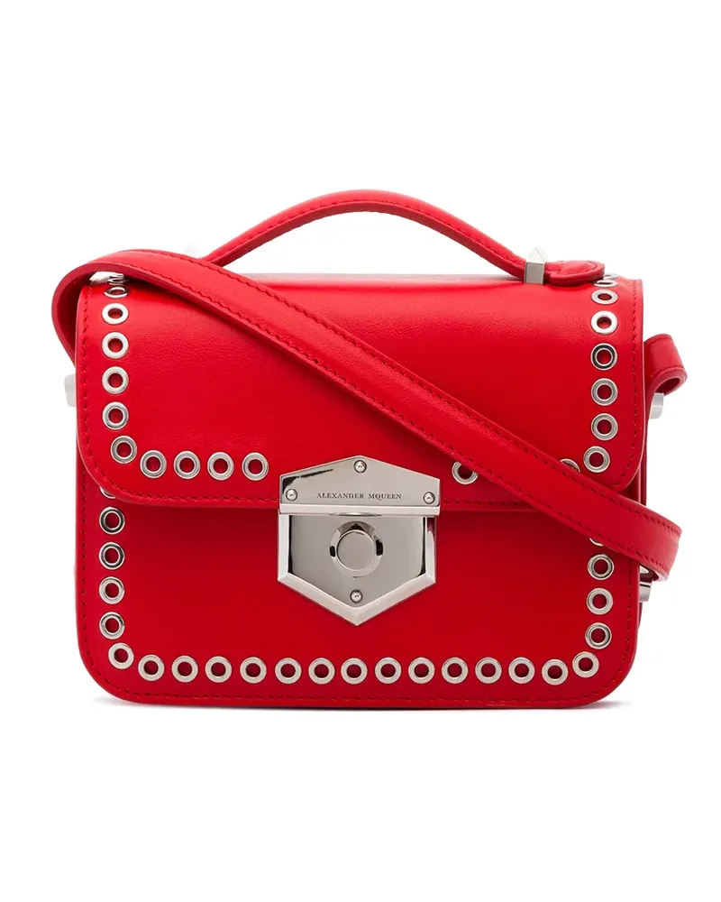 Alexander McQueen Mini Umhängetasche mit Ösen - Rot Rot