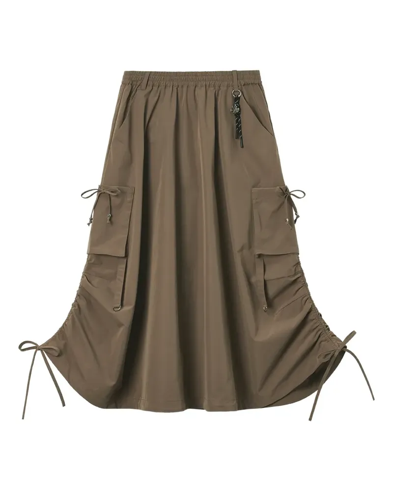 Izzue ruched cargo maxi skirt - Nude Nude