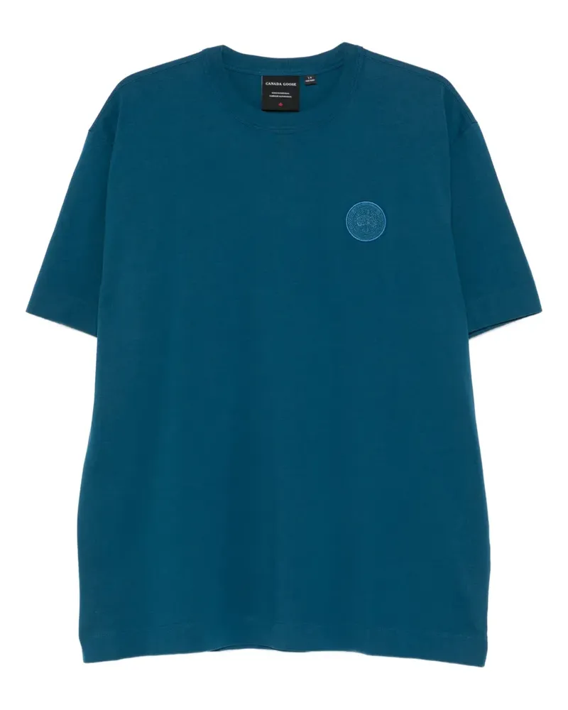 Canada Goose Gladstone T-Shirt mit Scheibenstickerei - Blau Blau